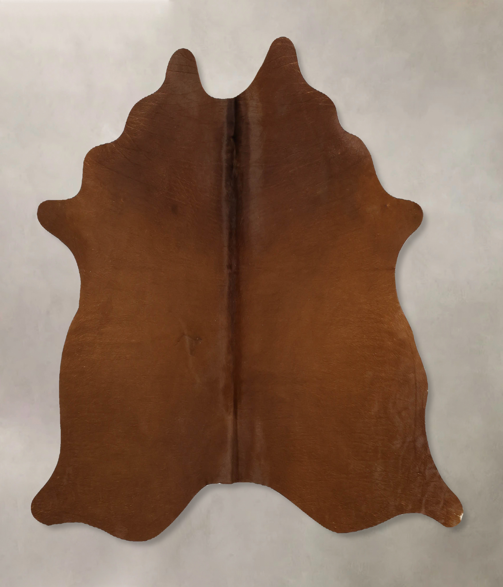 Solid Brown Cowhide Rug #B11498