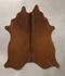 Solid Brown Medium Brazilian Cowhide Rug 5'1