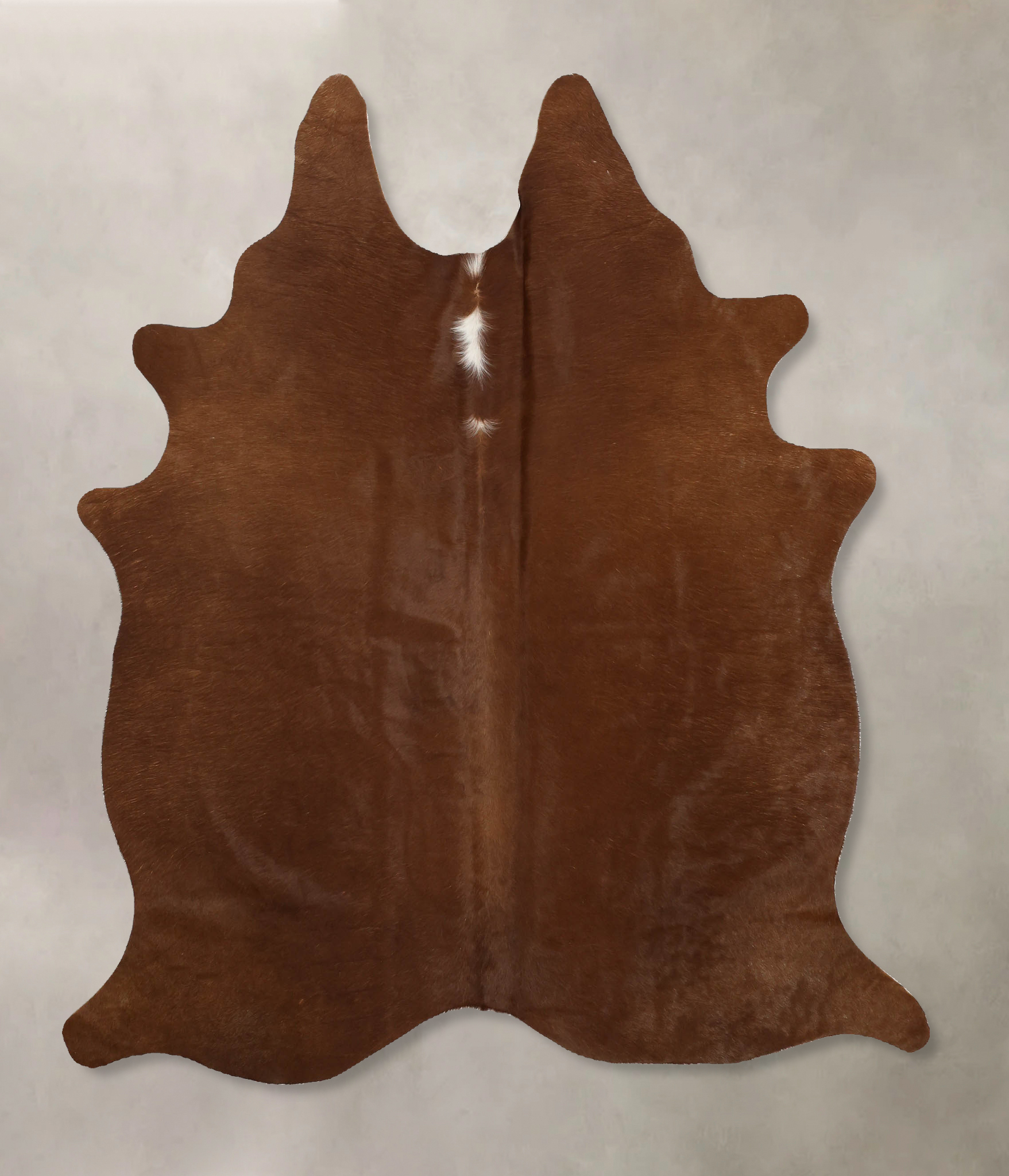 Solid Brown Cowhide Rug #B11499