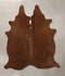 Solid Brown Large Brazilian Cowhide Rug 5'11