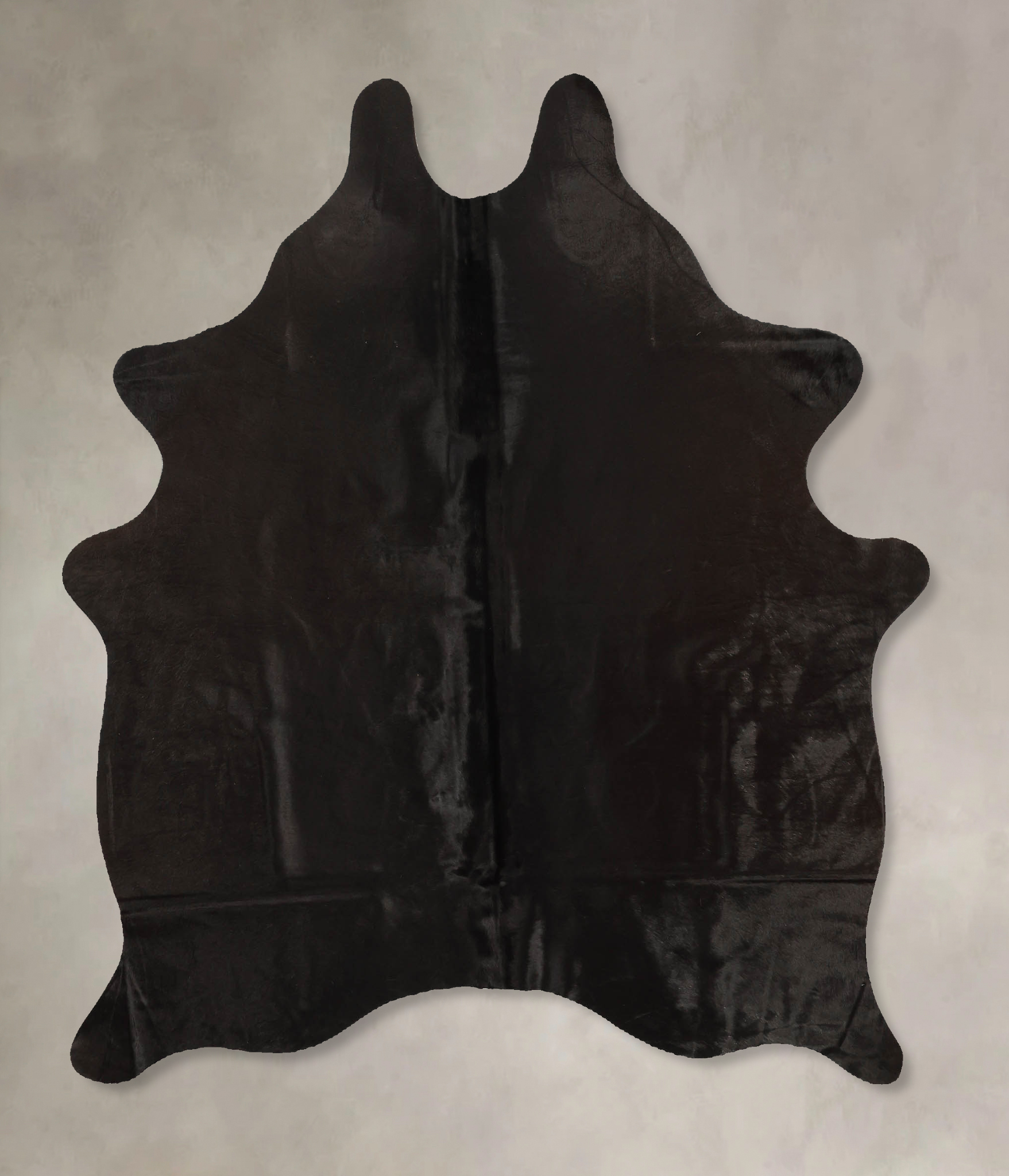 Solid Black Cowhide Rug #B11500