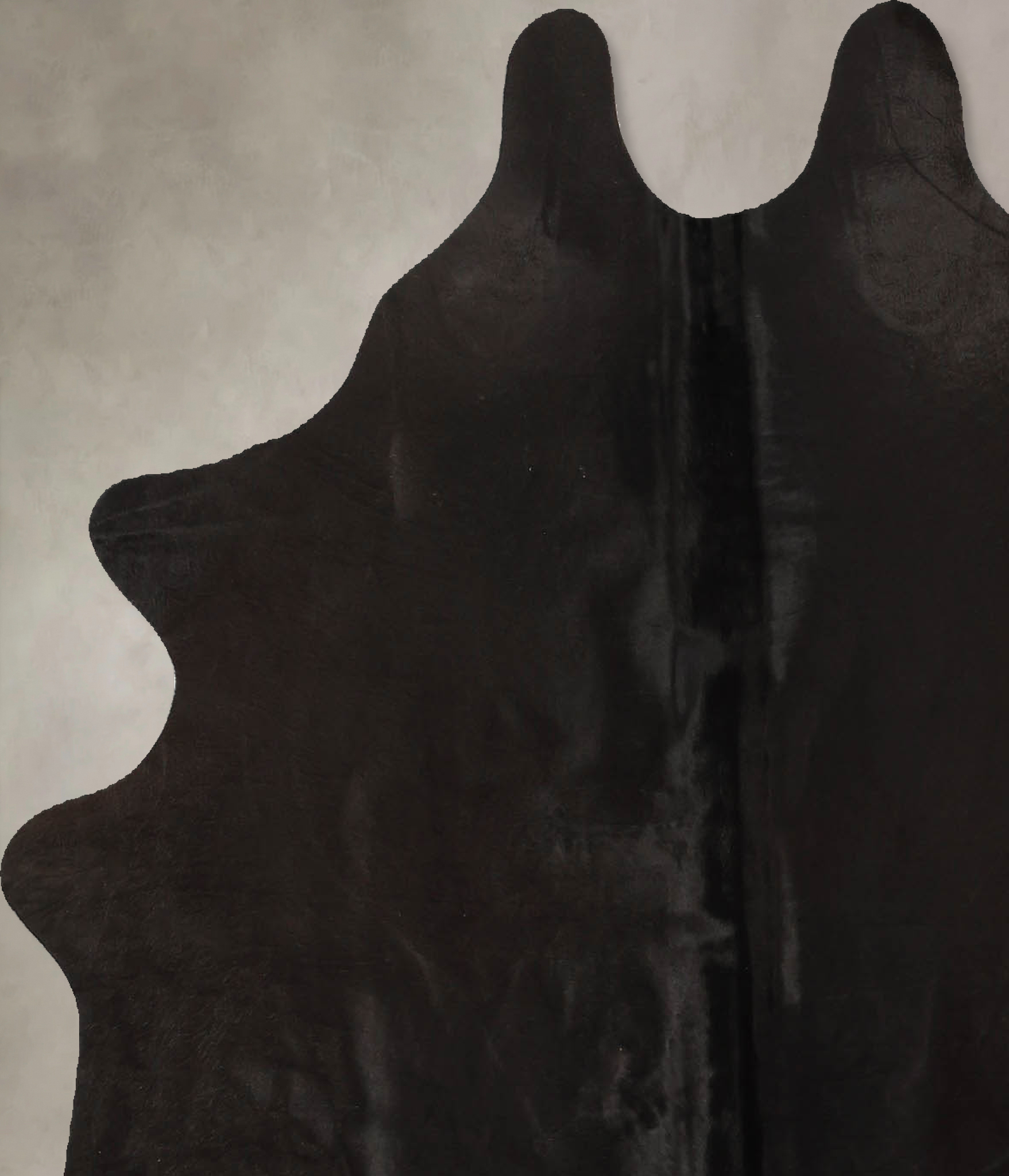 Solid Black Cowhide Rug #B11500