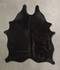 Solid Black Medium Brazilian Cowhide Rug 5'9