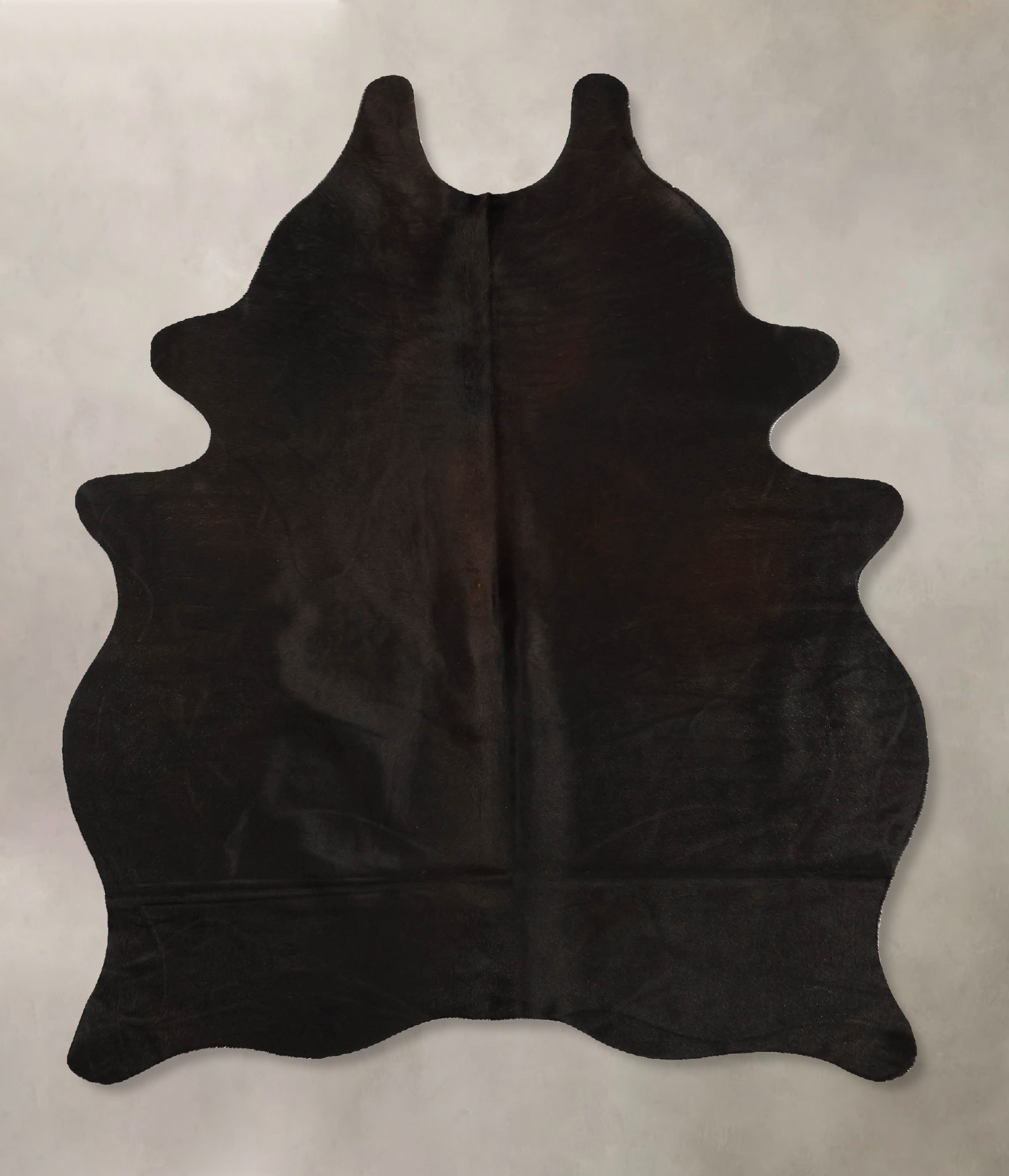 Solid Black Cowhide Rug #B11504