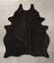 Solid Black Medium Brazilian Cowhide Rug 6'0