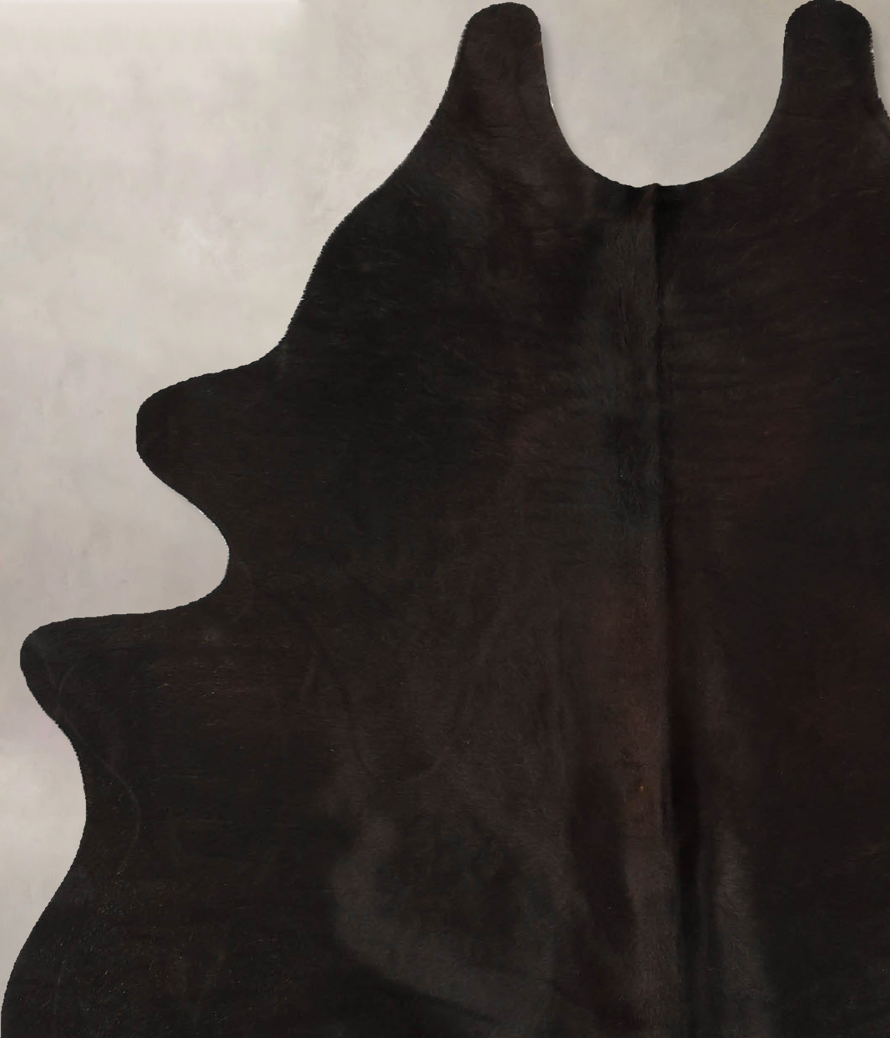 Solid Black Cowhide Rug #B11504