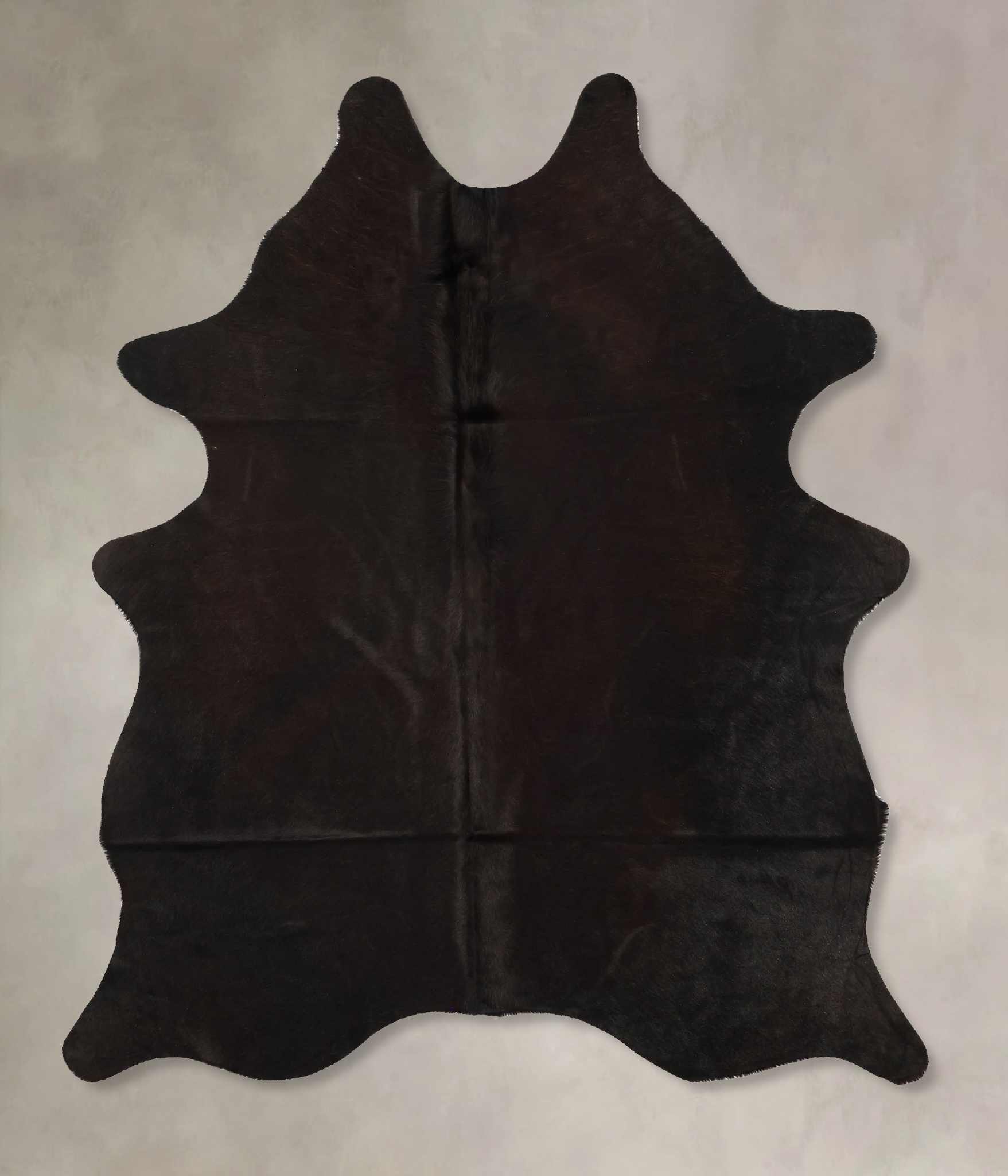 Solid Black Cowhide Rug #B11508