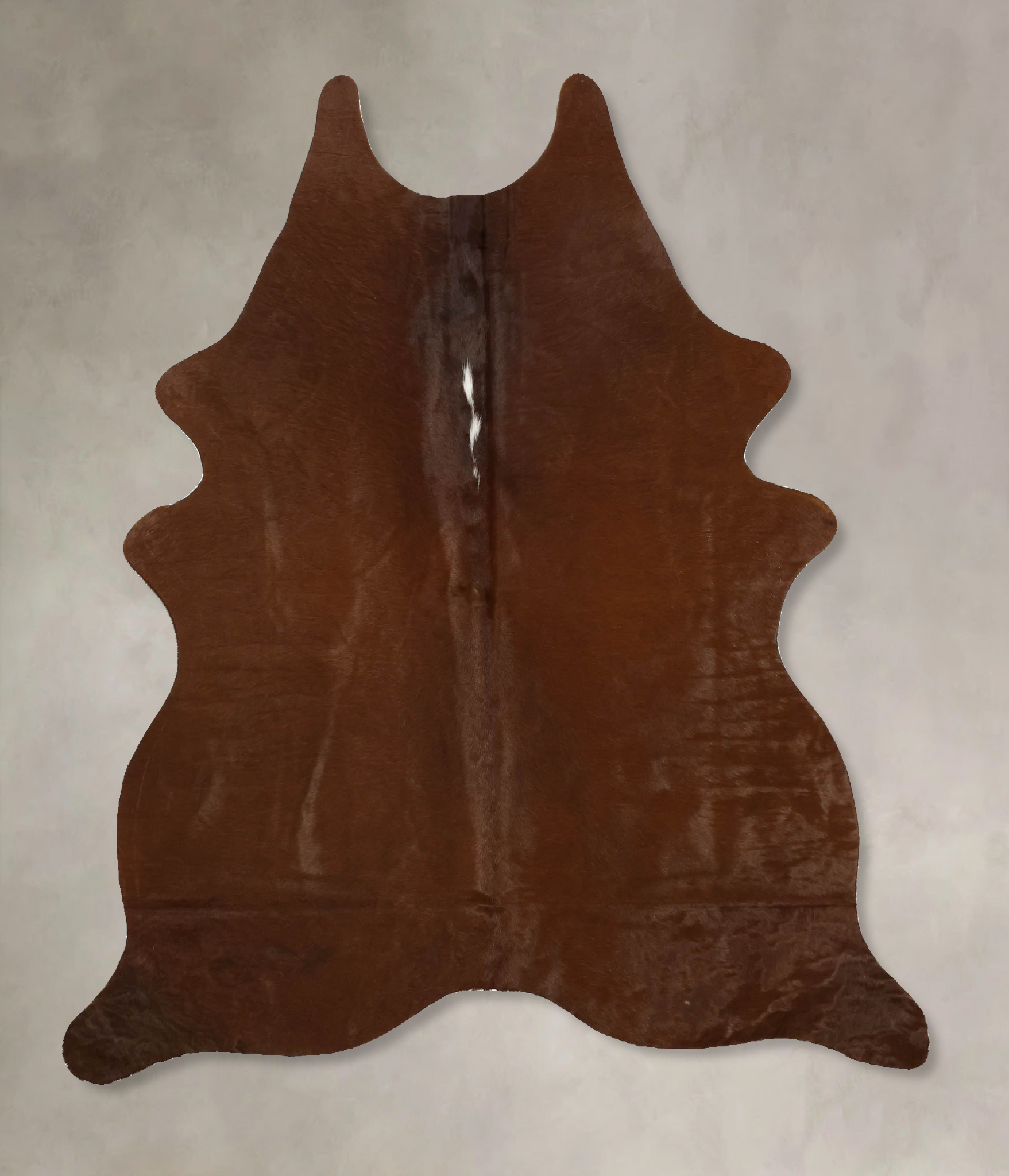 Solid Brown Cowhide Rug #B11510