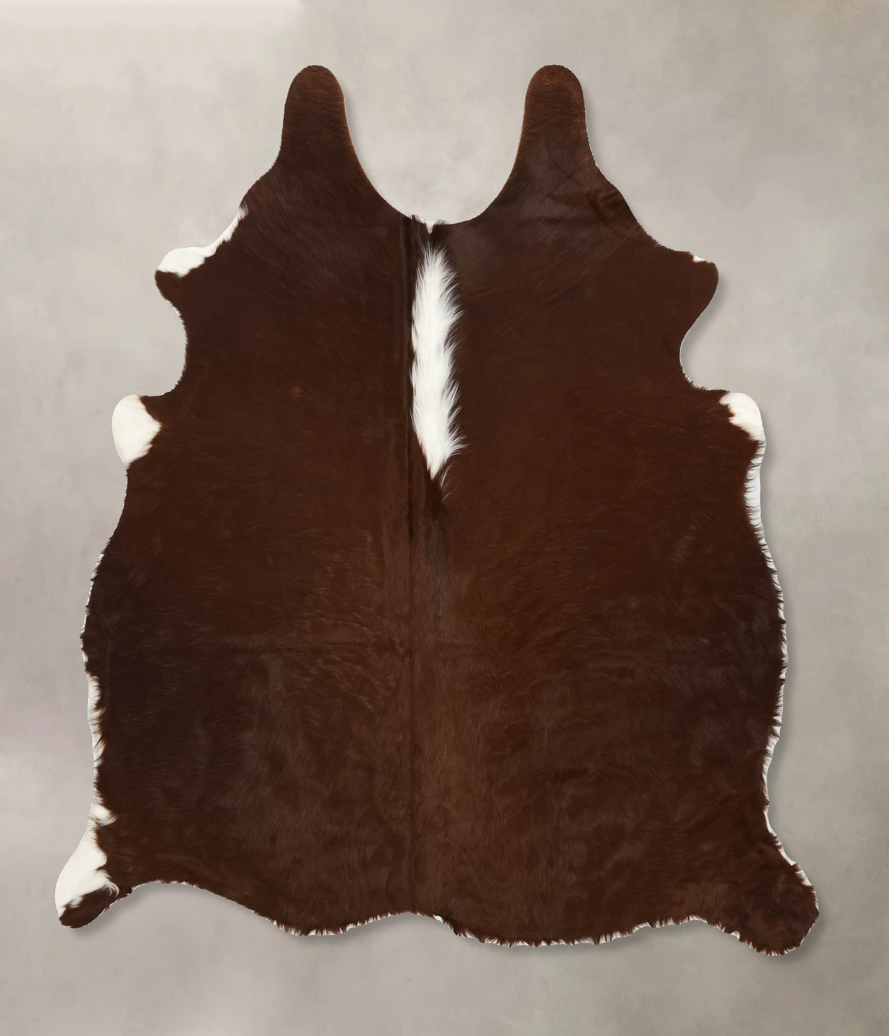 Brown and White Regular Cowhide Rug #B11513