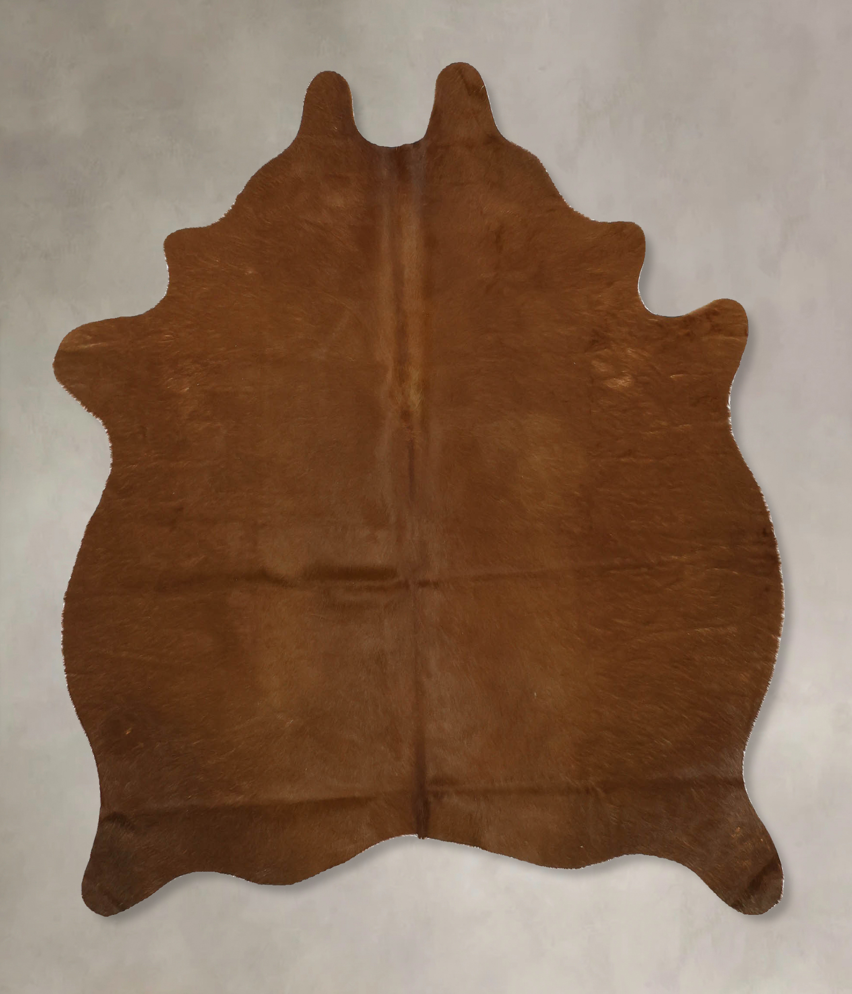 Solid Brown Cowhide Rug #B11514