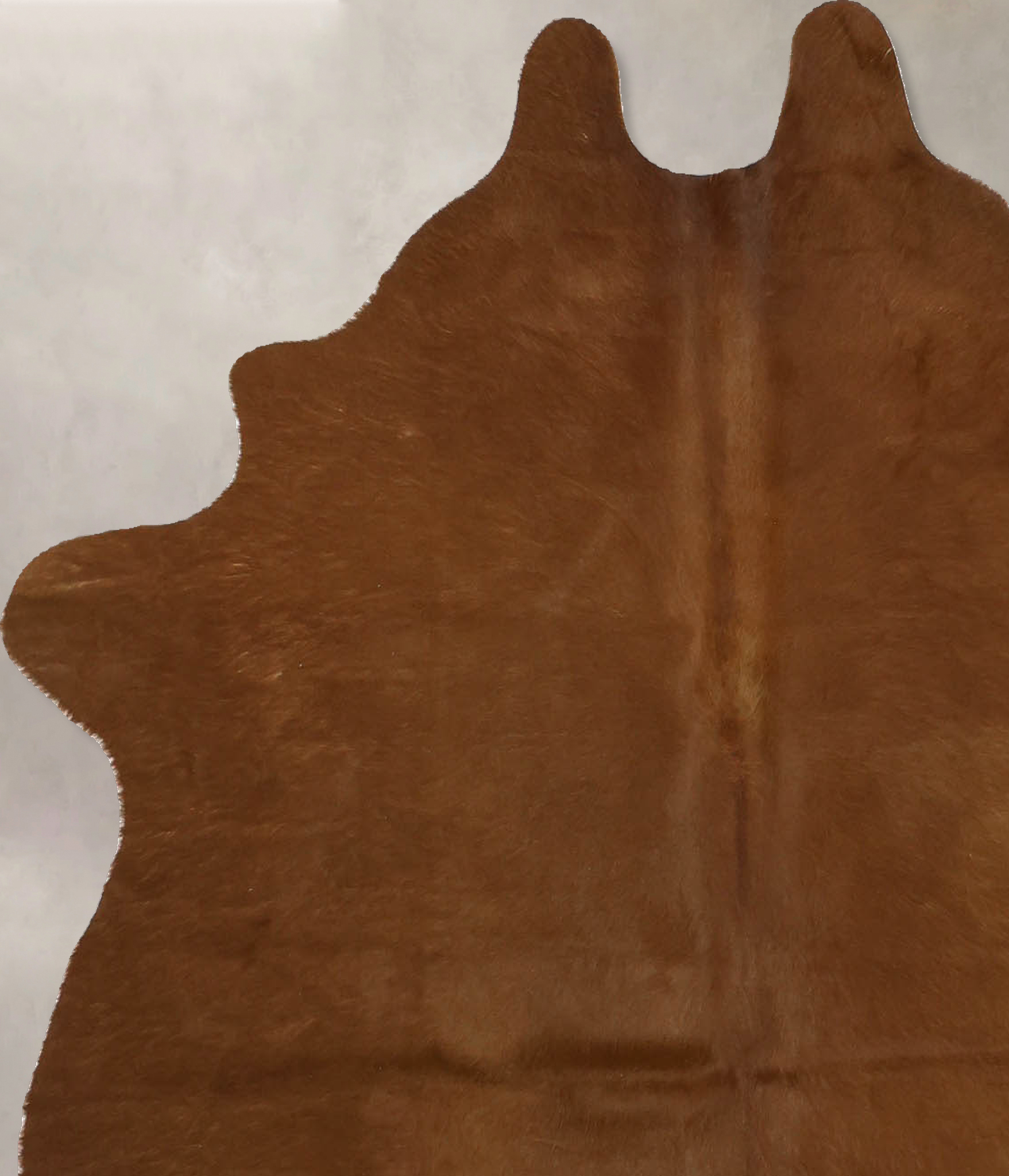 Solid Brown Cowhide Rug #B11514