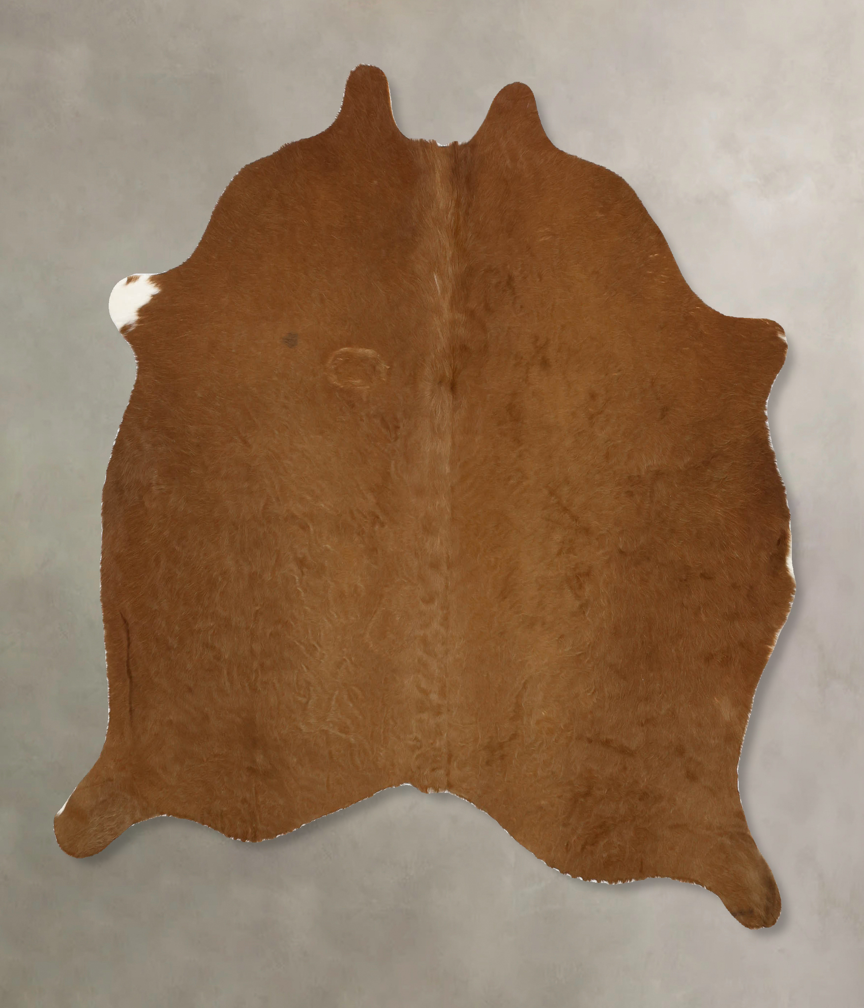 Solid Brown Cowhide Rug #B11521