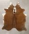 Brown and White Regular Medium Brazilian Cowhide Rug 5'8