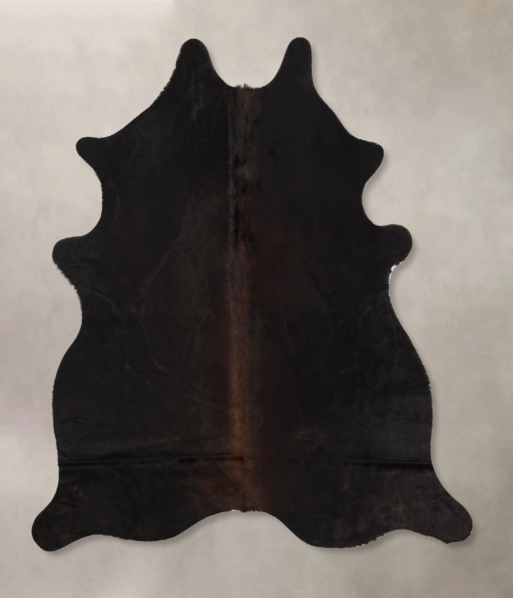 Solid Black Cowhide Rug #B11527