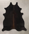 Solid Black Medium Brazilian Cowhide Rug 5'9