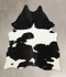 Black and White Medium Brazilian Cowhide Rug 5'8