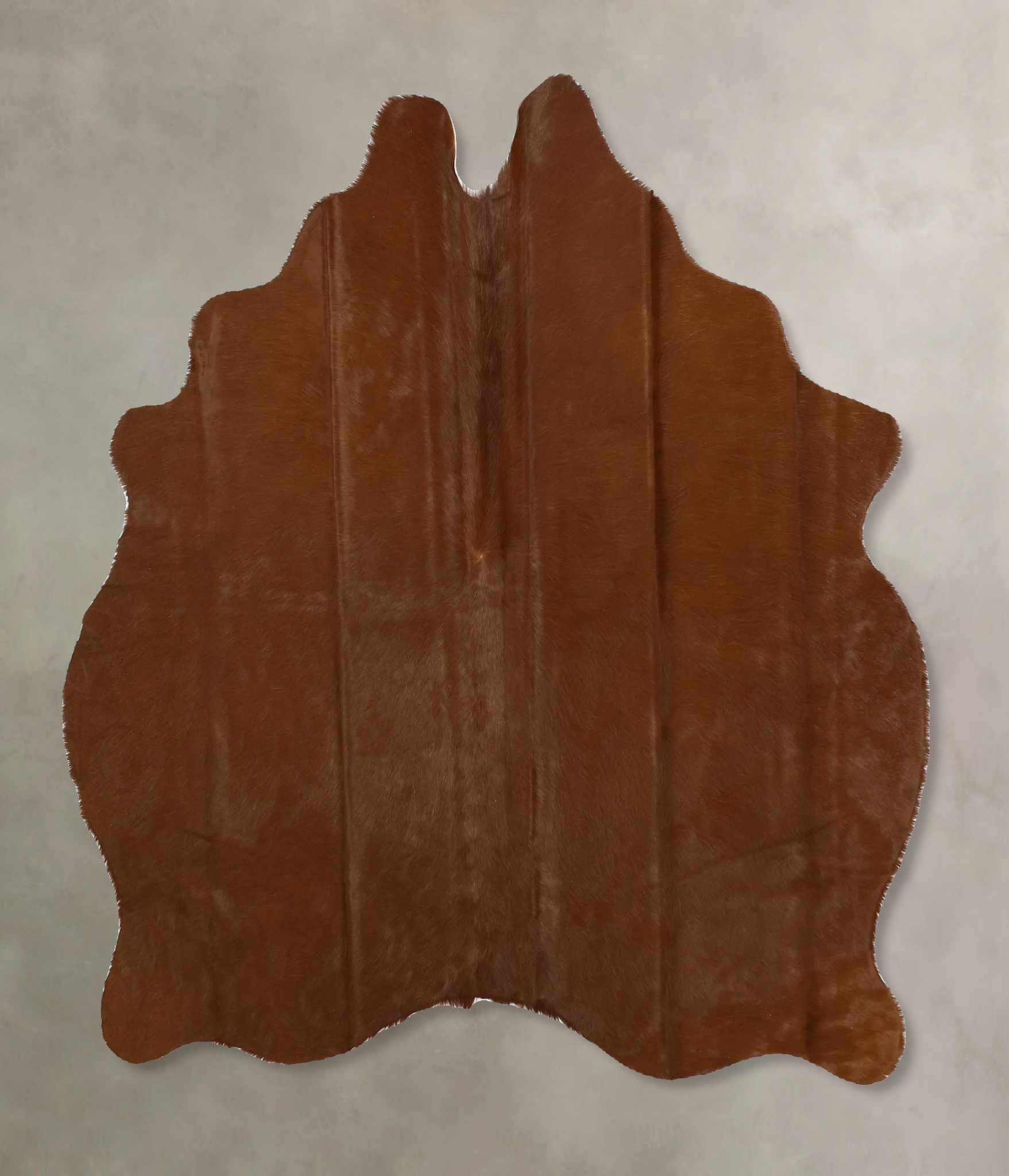 Solid Brown Cowhide Rug #B11536