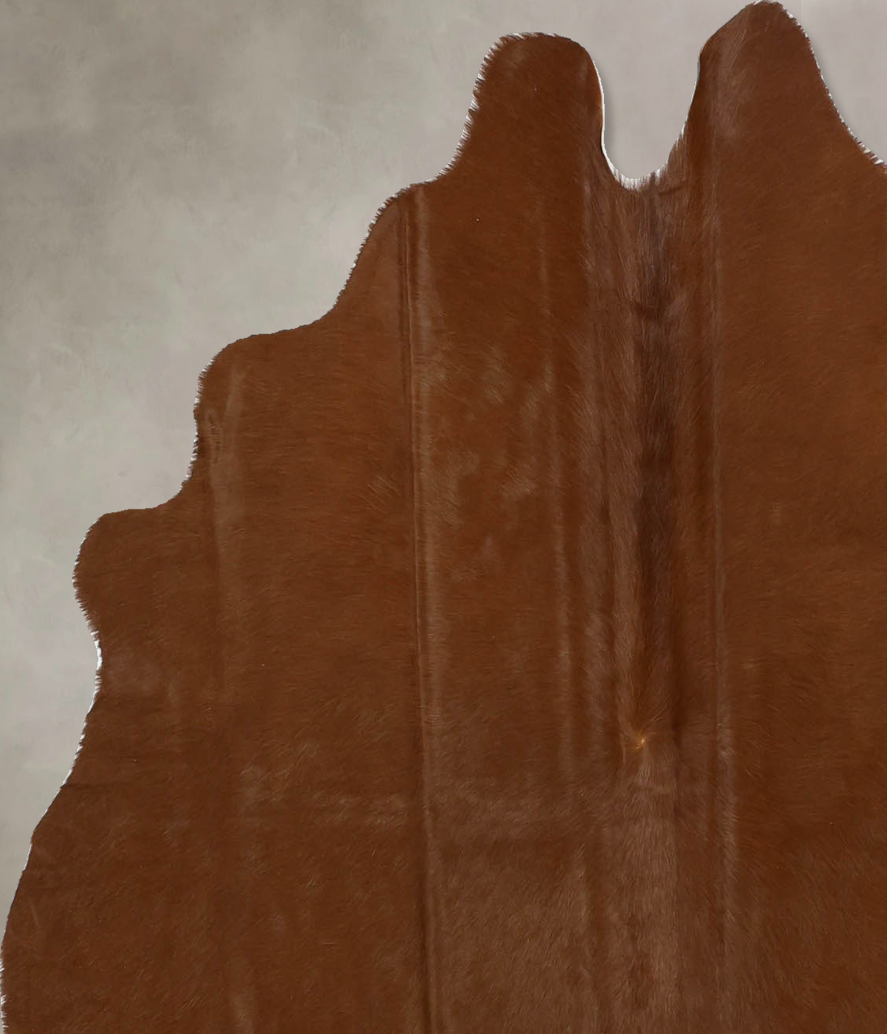 Solid Brown Cowhide Rug #B11536