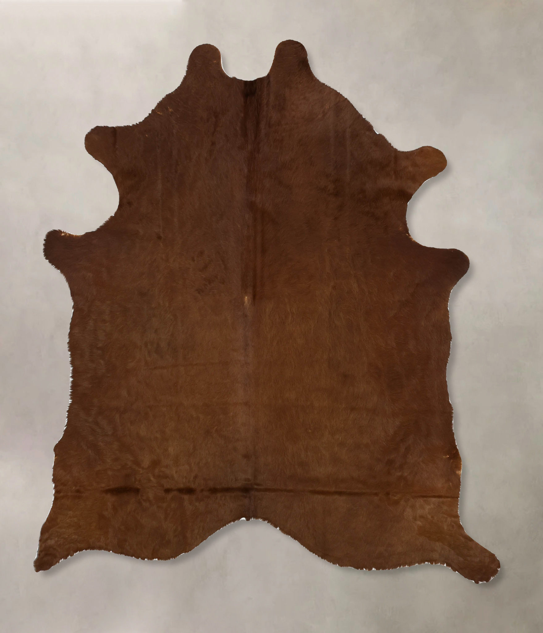 Solid Brown Cowhide Rug #B11537