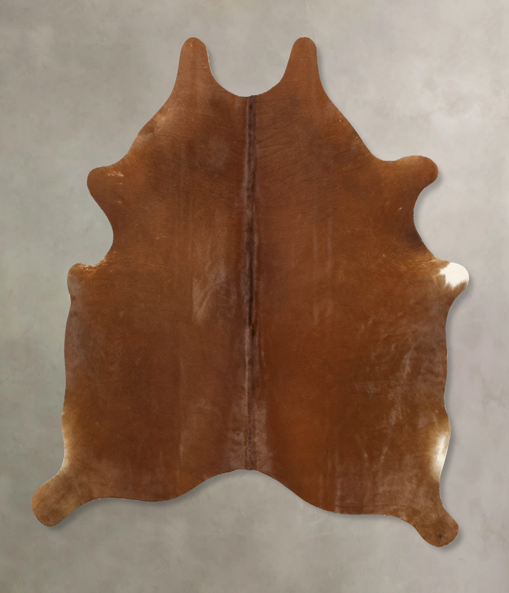 Solid Brown Cowhide Rug #B11538