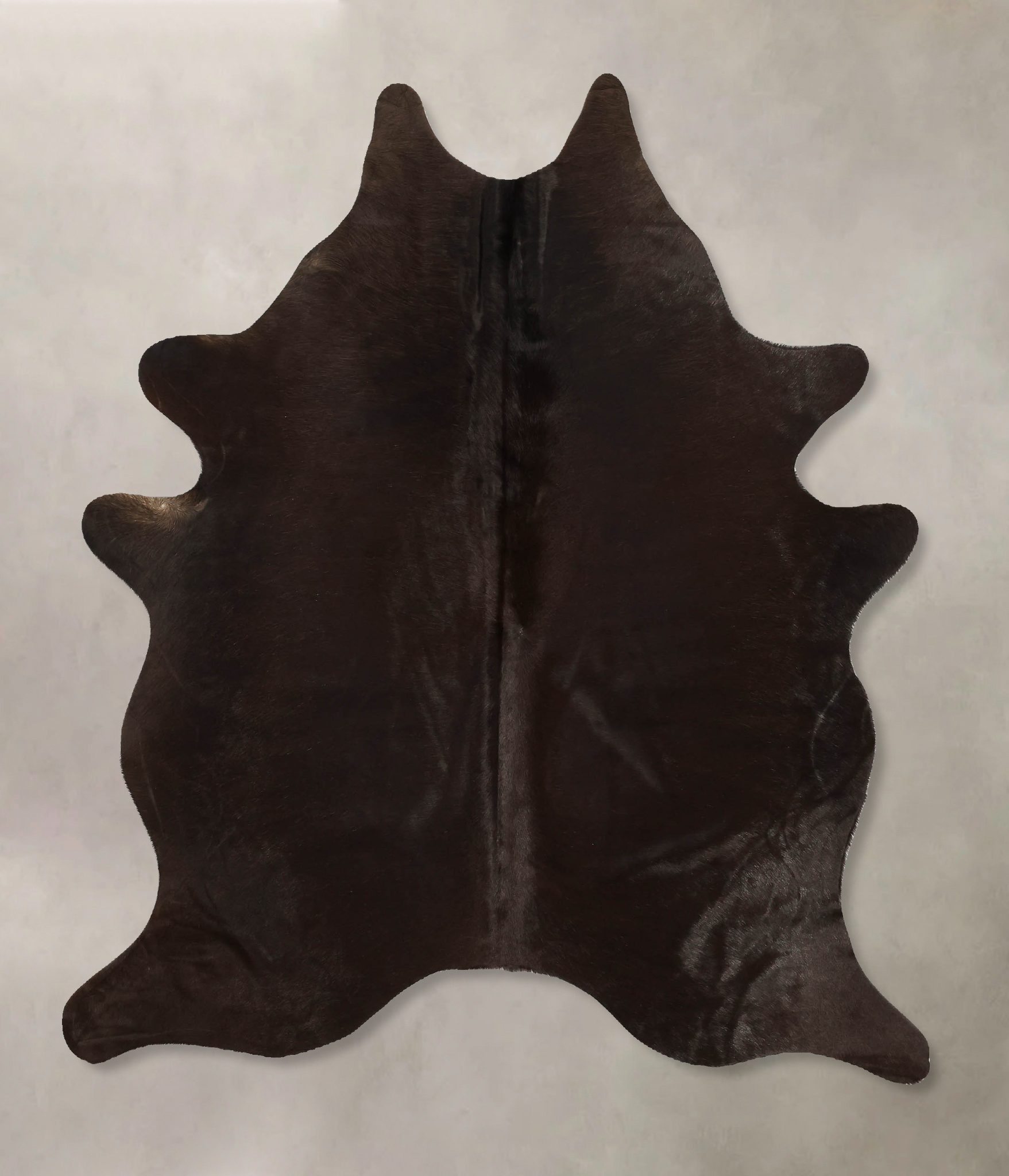 Solid Black Cowhide Rug #B11540