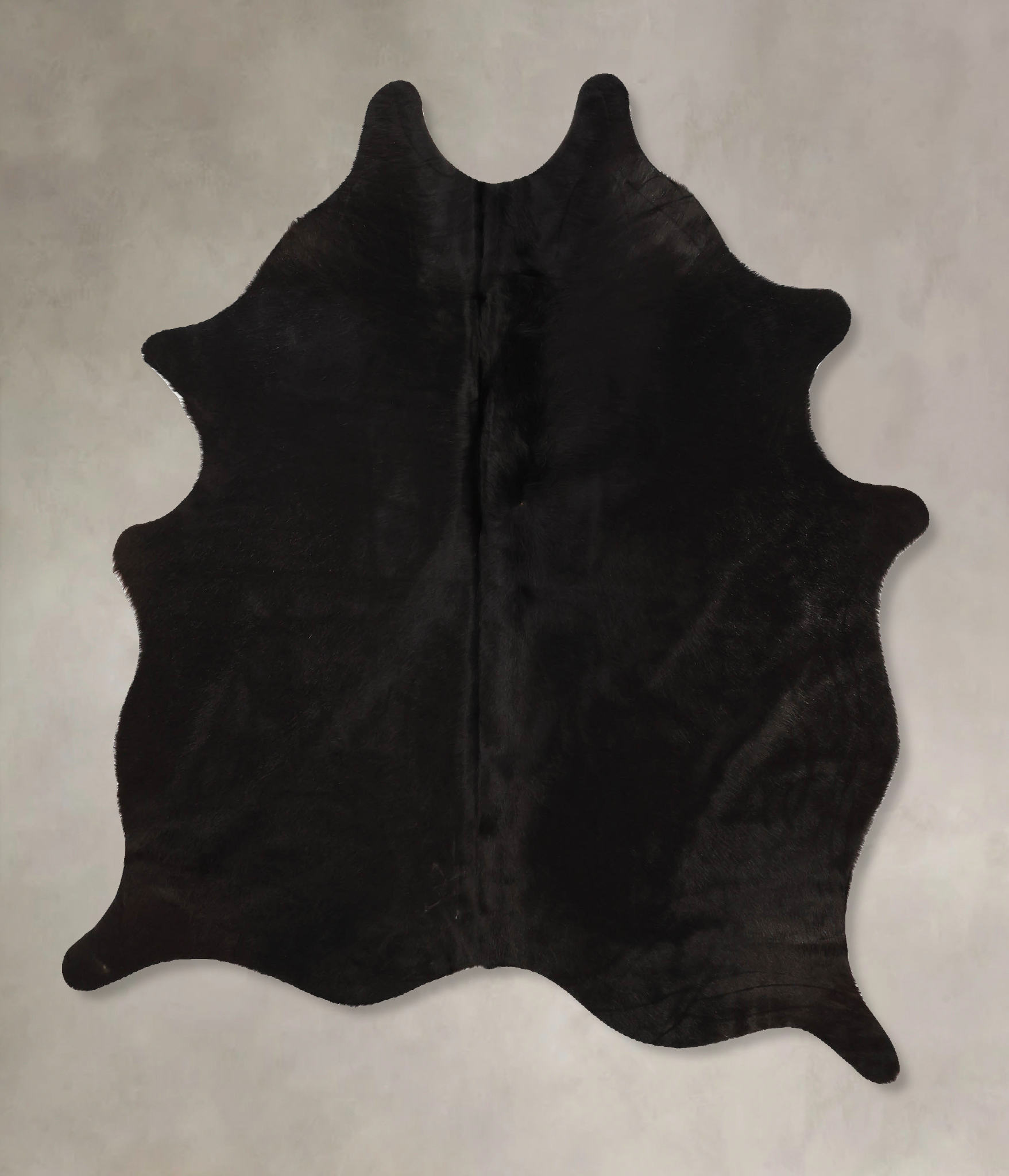 Solid Black Cowhide Rug #B11541