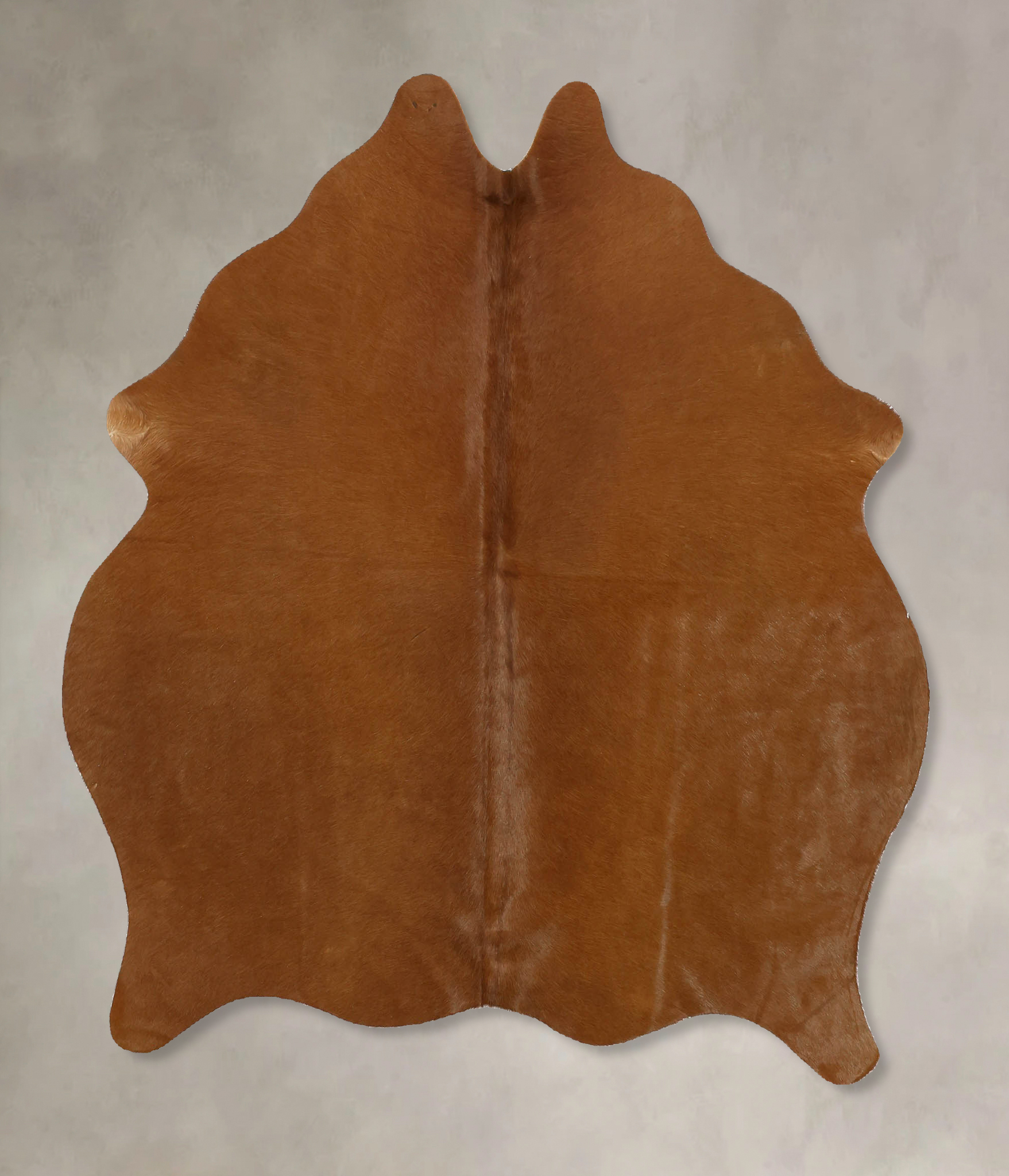 Solid Brown Cowhide Rug #B11543