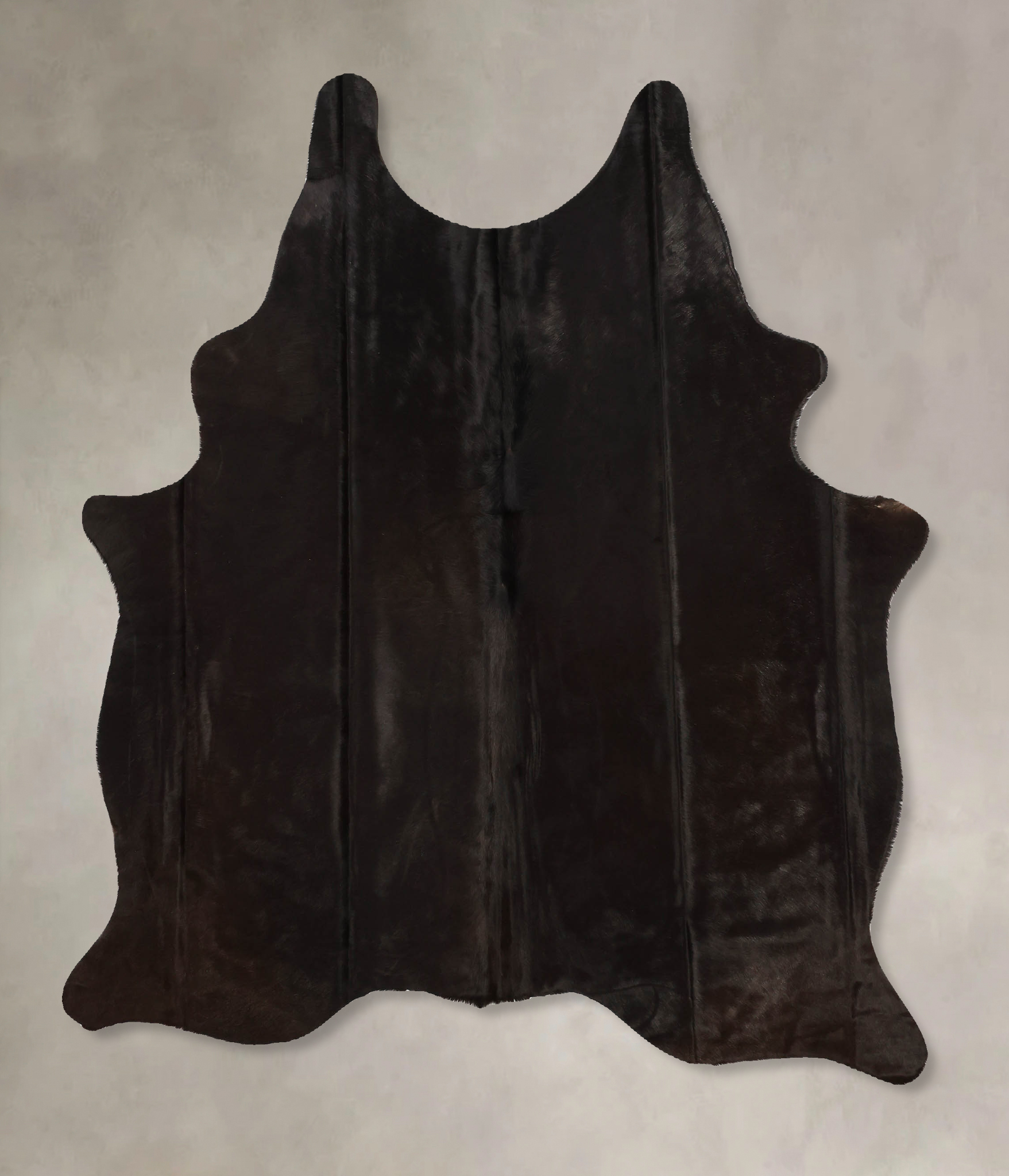 Solid Black Cowhide Rug #B11545