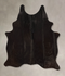 Solid Black Medium Brazilian Cowhide Rug 5'10