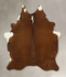 Brown and White Regular Large Brazilian Cowhide Rug 5'8