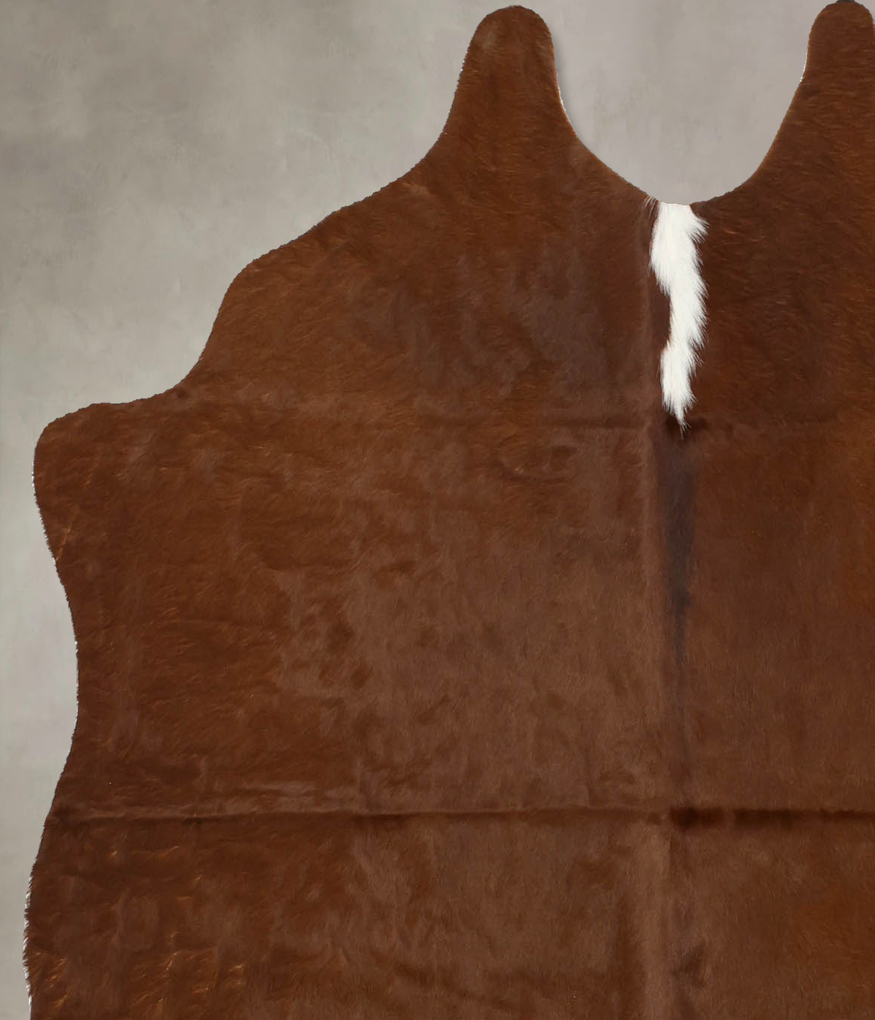 Solid Brown Cowhide Rug #B11551