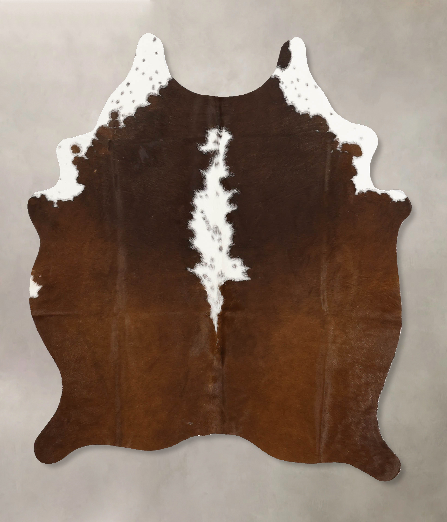 Brown and White Regular Cowhide Rug #B11559