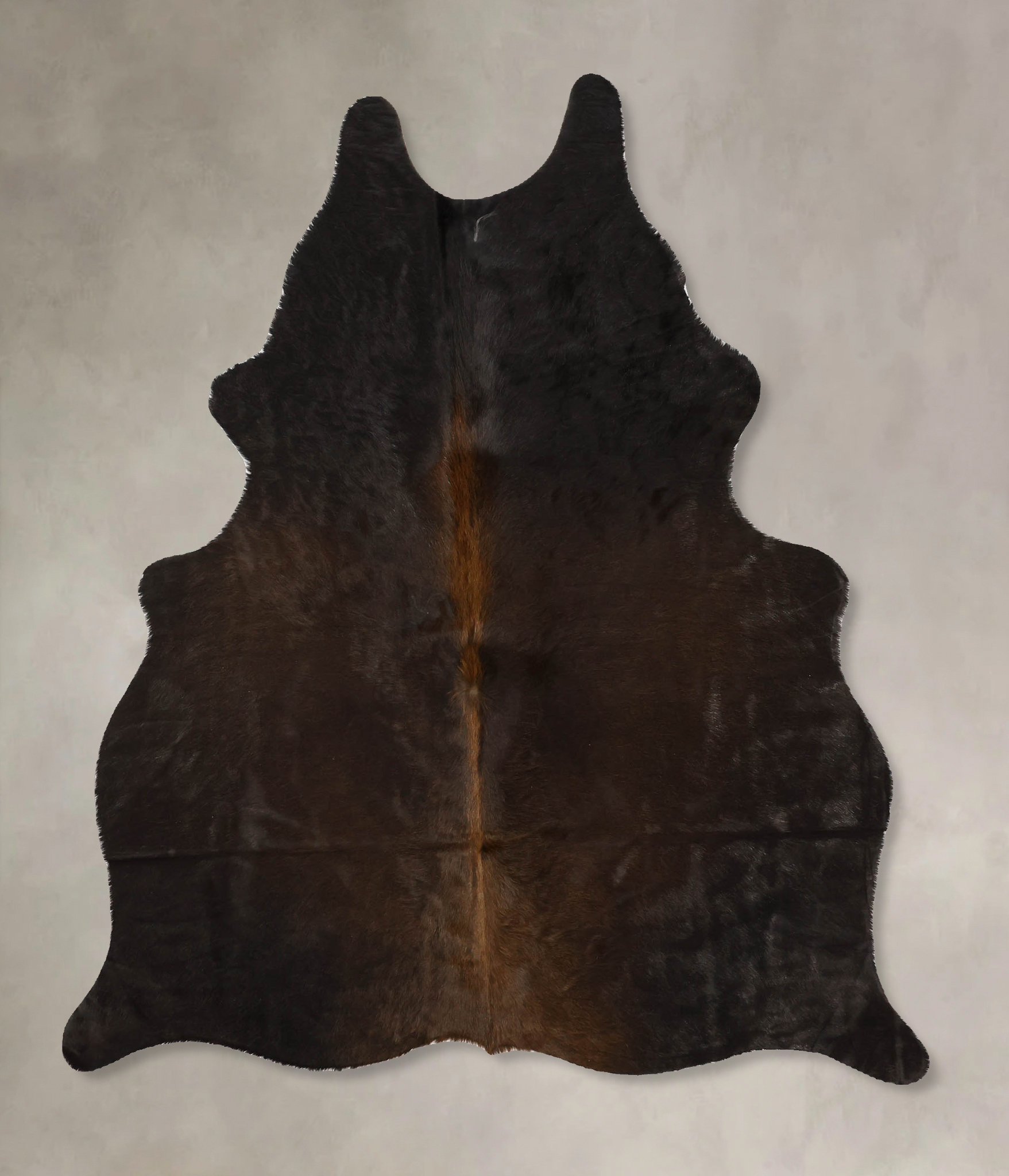 Solid Black Cowhide Rug #B11573