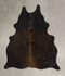 Solid Black Medium Brazilian Cowhide Rug 5'9