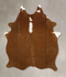 Brown and White Regular Medium Brazilian Cowhide Rug 5'11