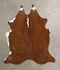 Brown and White Regular Large Brazilian Cowhide Rug 6'1