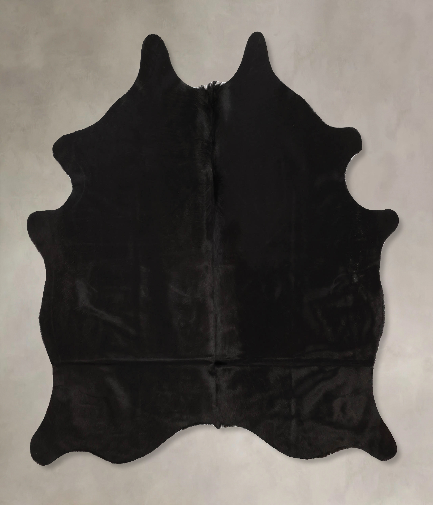 Solid Black Cowhide Rug #B11581