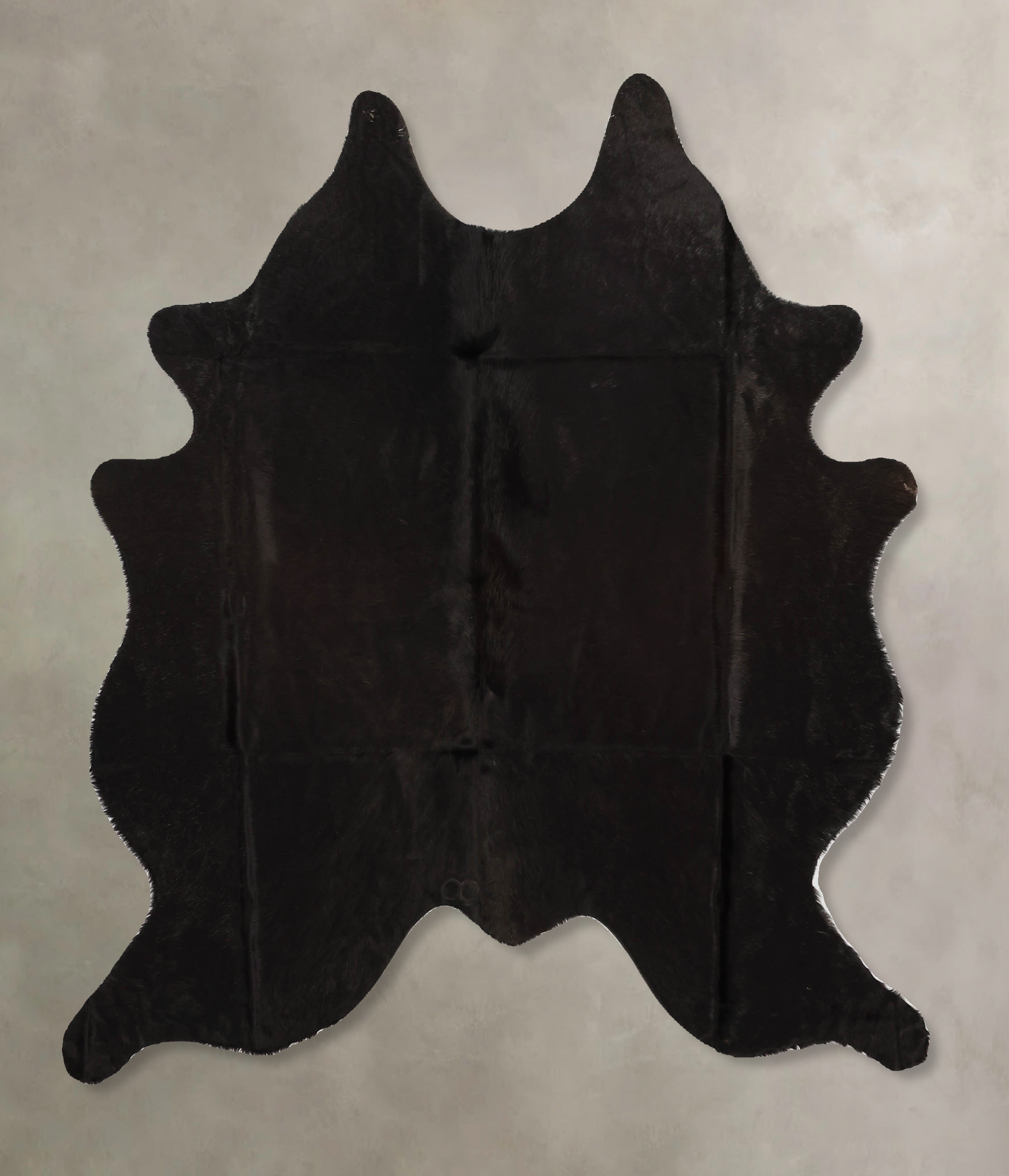 Solid Black Cowhide Rug #B11587