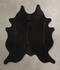 Solid Black Medium Brazilian Cowhide Rug 5'11