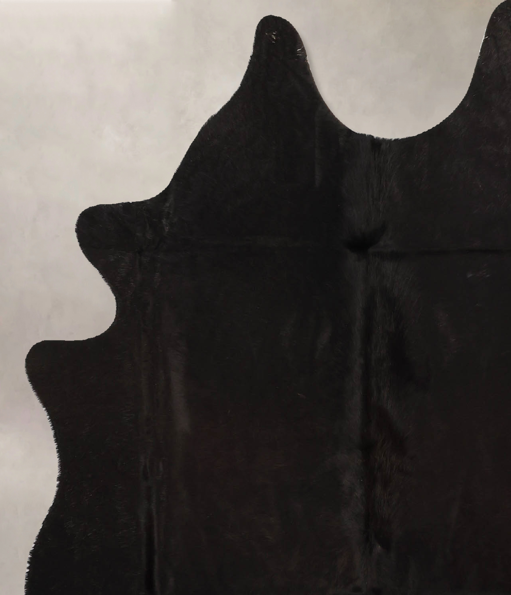 Solid Black Cowhide Rug #B11587