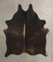 Dark Brindle Medium Brazilian Cowhide Rug 5'5