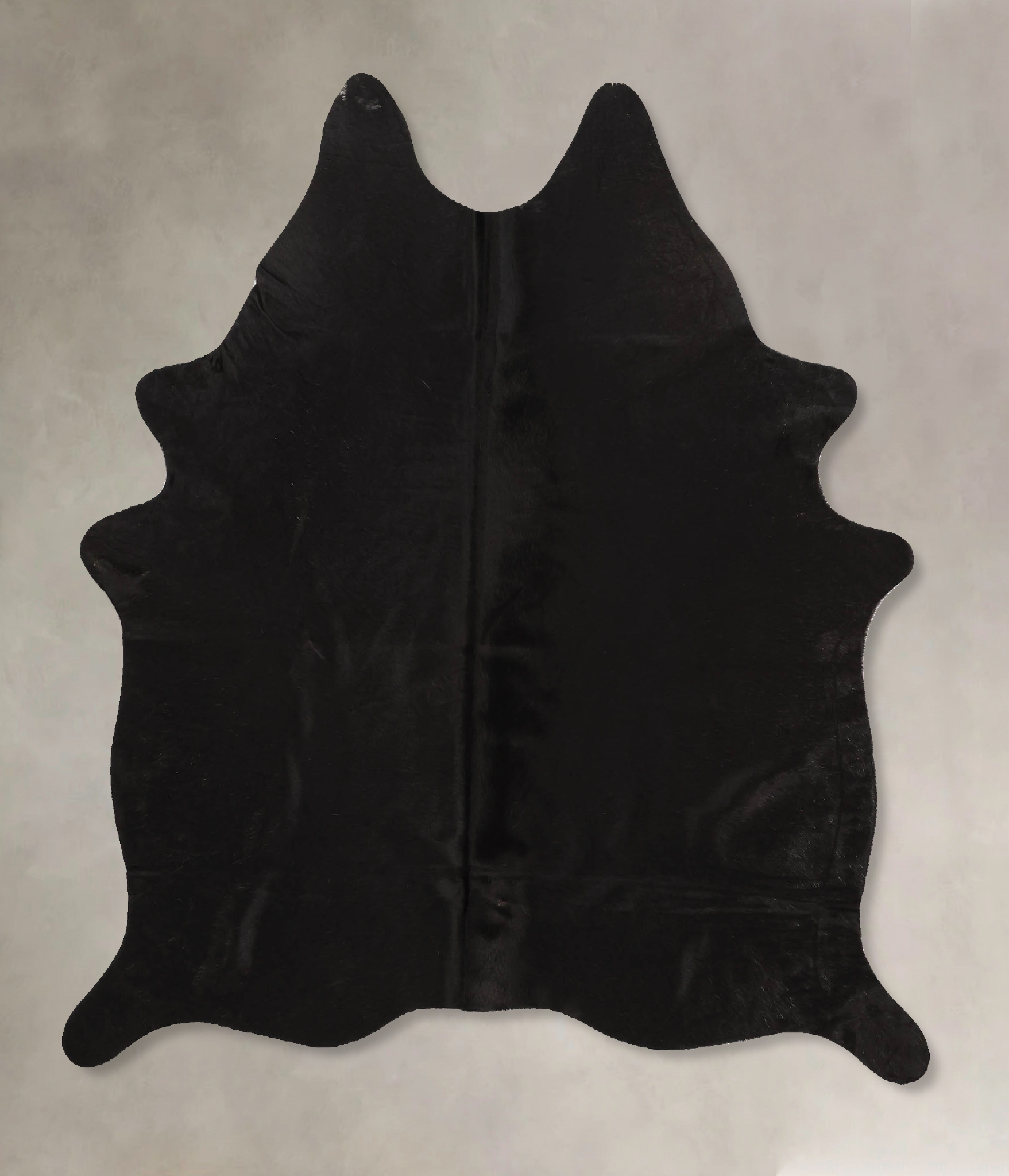 Solid Black Cowhide Rug #B11602