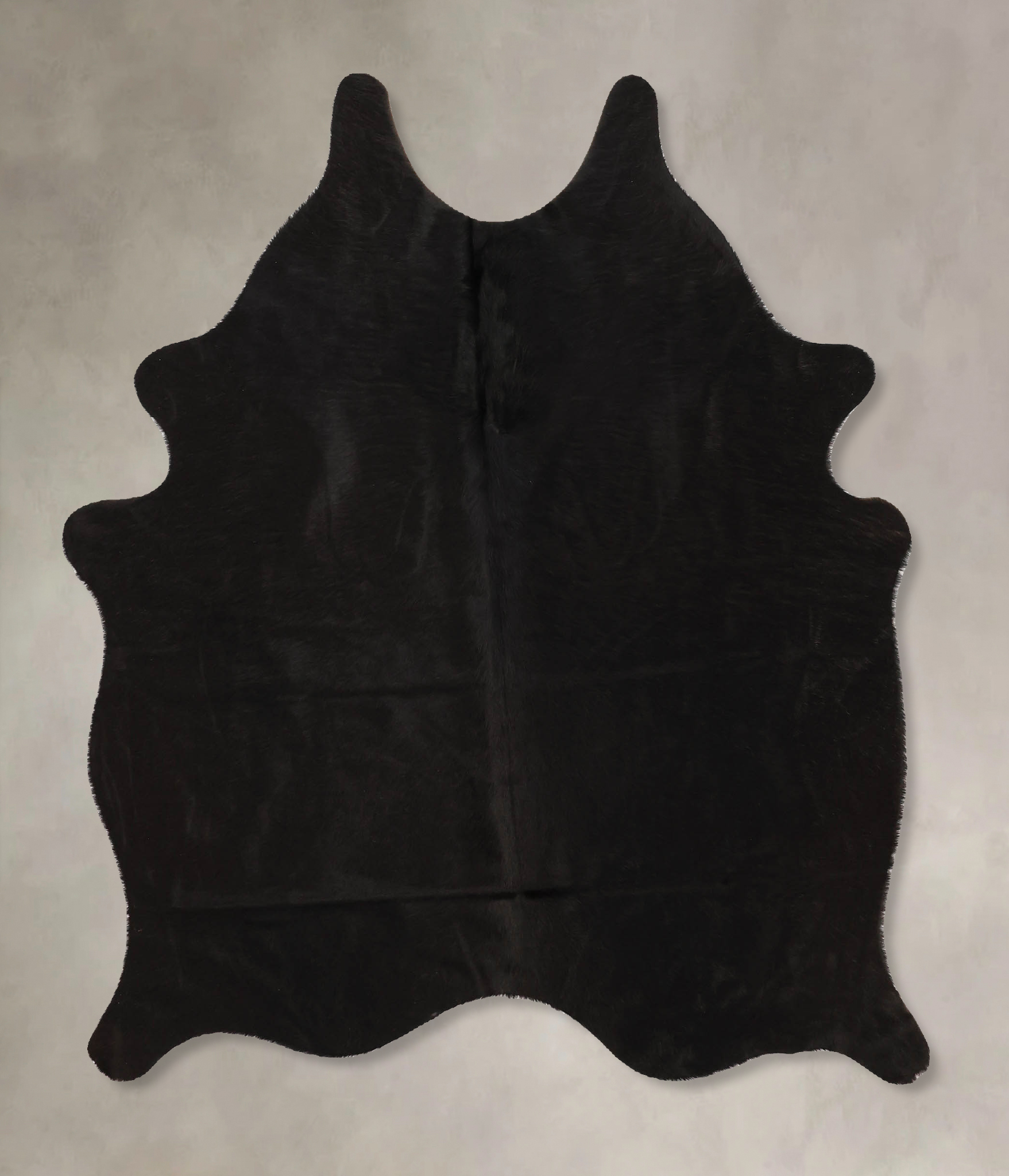 Solid Black Cowhide Rug #B11609