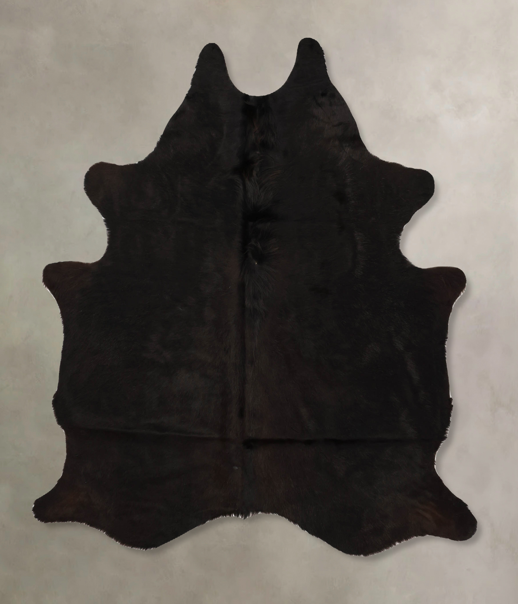 Solid Black Cowhide Rug #B11612