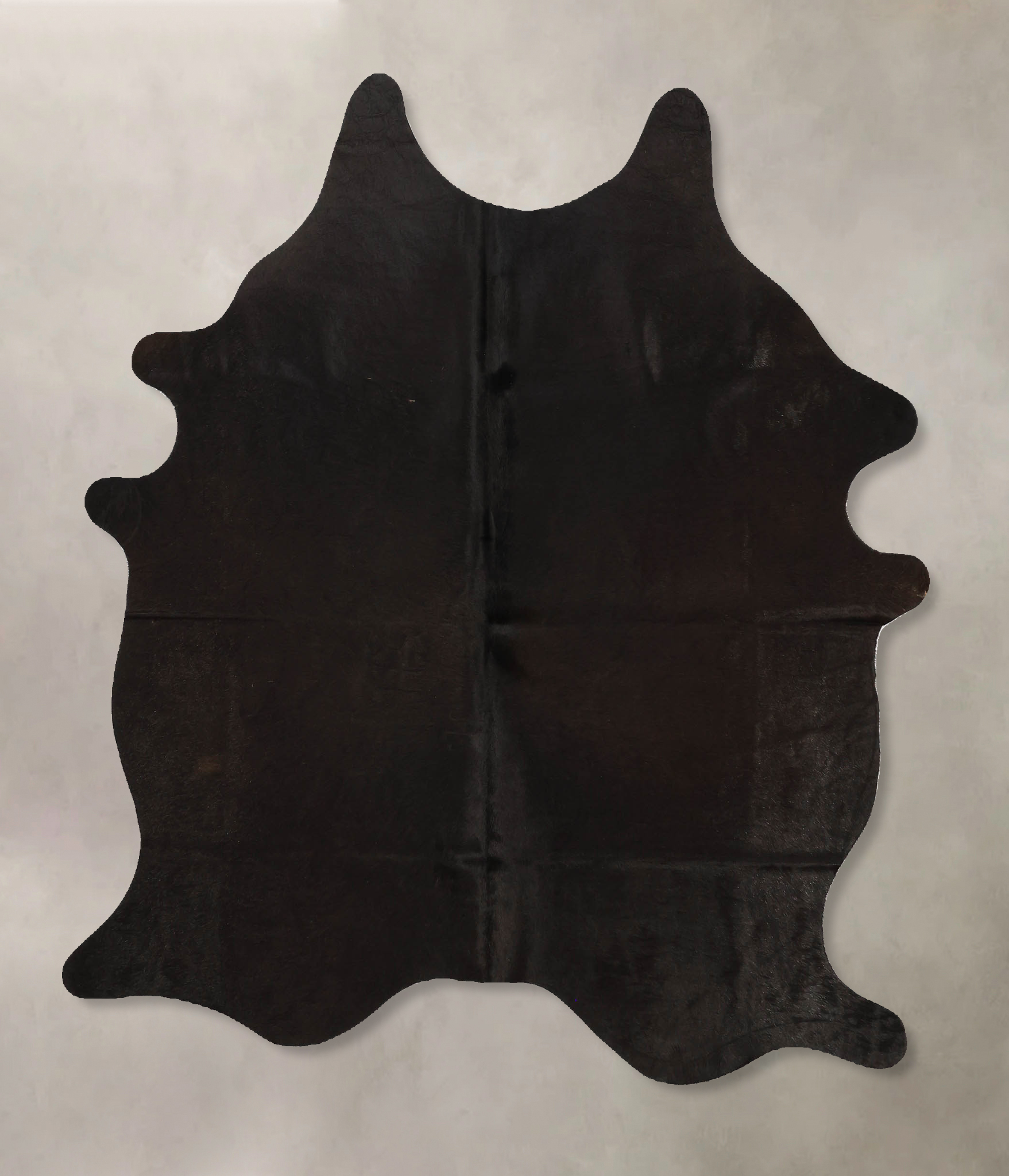 Solid Black Cowhide Rug #B11616