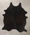 Solid Black Medium Brazilian Cowhide Rug 5'5