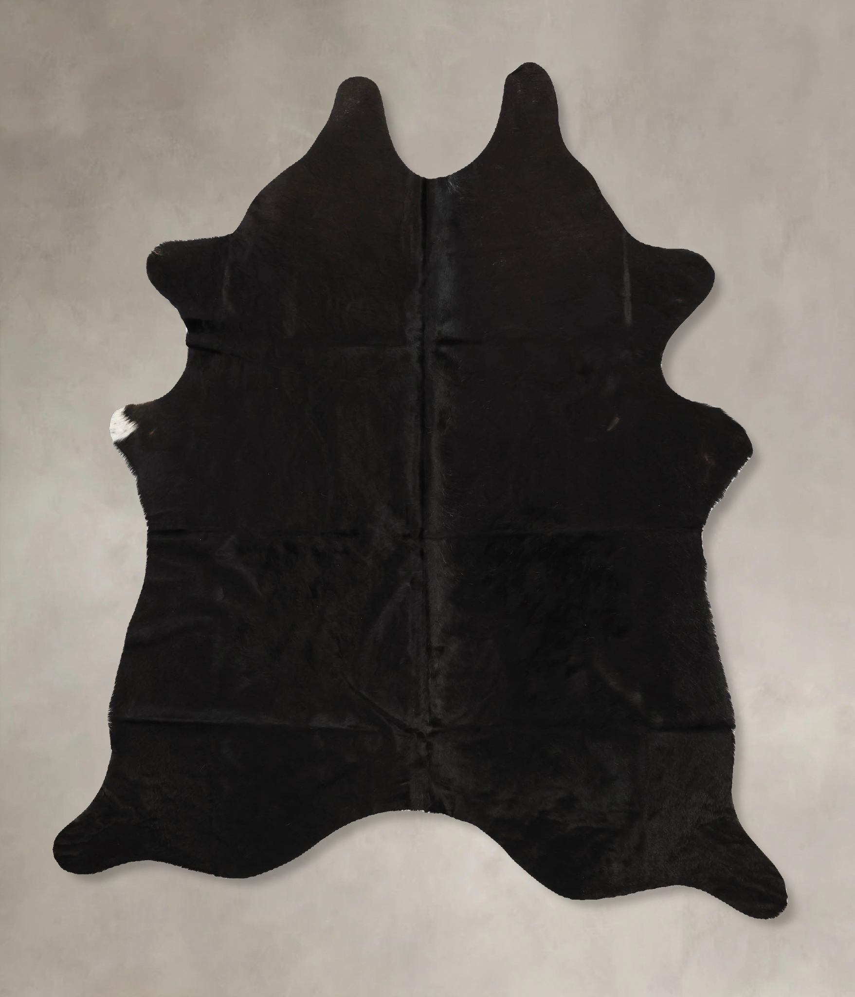 Solid Black Cowhide Rug #B11618