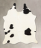 Black and White Medium Brazilian Cowhide Rug 5'1