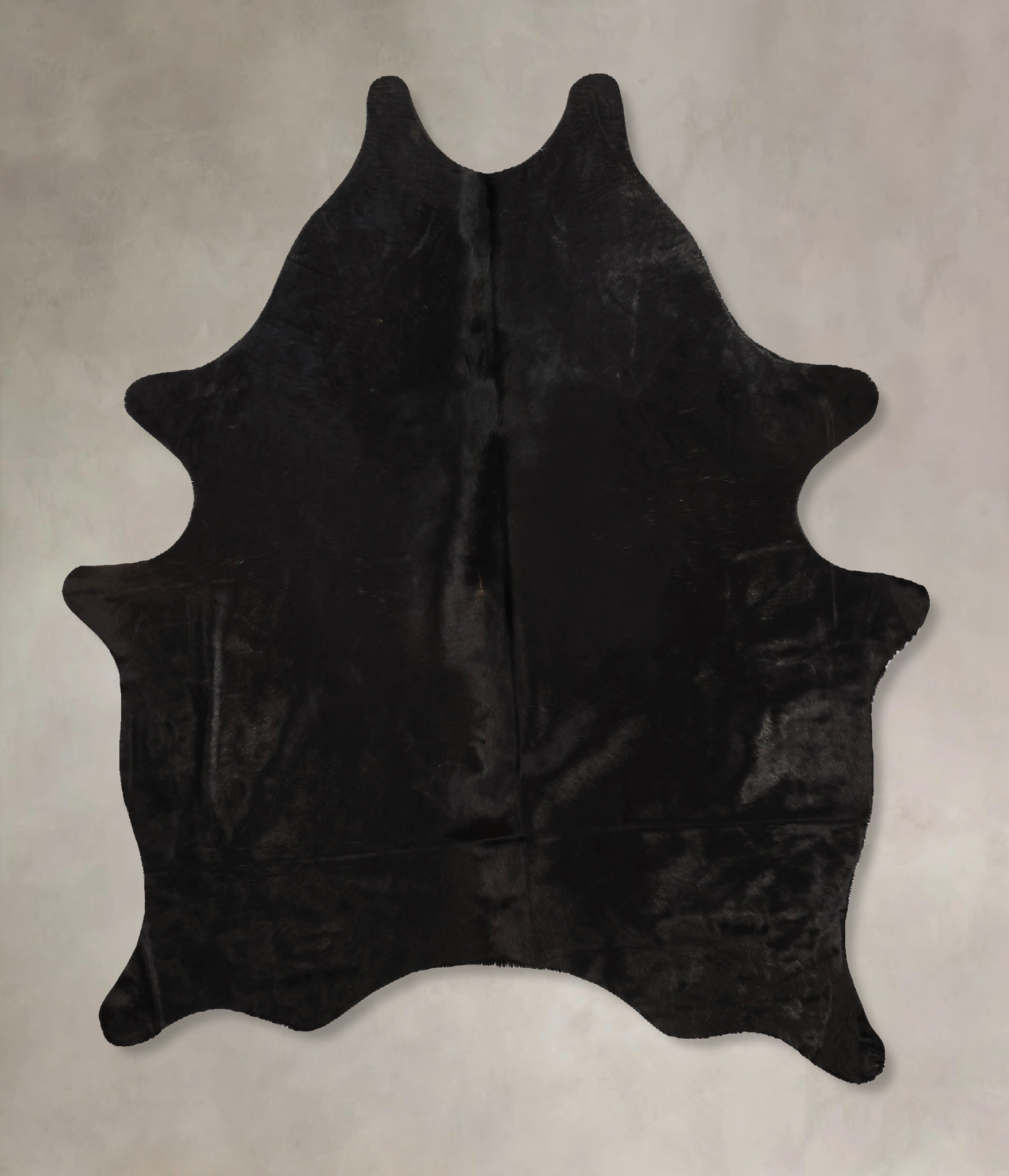 Solid Black Cowhide Rug #B11623