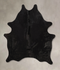 Solid Black Large Brazilian Cowhide Rug 6'5